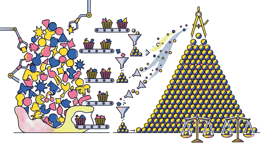 Illustration of the Central Limit Theorem showing sampling distribution approaching normality as sample size increases
